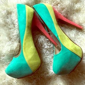 Suede heels